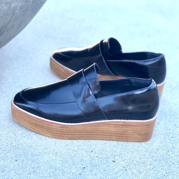 Anthropologie Shoes - Anthropologie black patent platform LOAFERS Sz 8